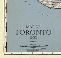 Old Map of Toronto Canada 1903 Vintage Map Toronto | Vintage Map Wall Art Print