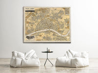 Old Map of Koln Germany 1930 Vintage Map | Vintage Map Wall Art Print