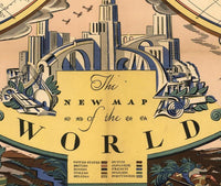 Old Map of The World 1928 Vintage Map | World Map Gift World Map Print | Vintage World Map | World Map Wall Art | Large Map Print