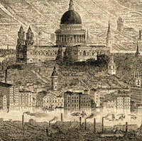 Old View of London England United Kingdom 1861 Vintage Map | Vintage Map Wall Art Print