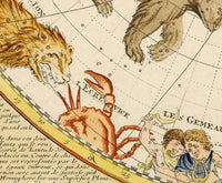 Old Planisphere Celeste meridional and septentrional 1775 Vintage Map | Vintage Map Wall Art Print | Large Poster Print