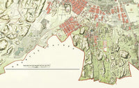 Old Map of Gothenburg Göteborg  Sweden 1888 Vintage Map | Vintage Map Wall Art Print