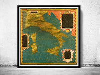 Old Map of Italy 1578  | Vintage Map Wall Art Print