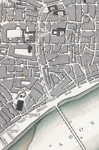 Old Map of Bordeaux City Plan France 1832  | Vintage Map Wall Art Print