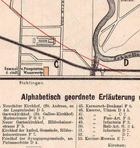 Old Map of Hanover Germany 1890 Hannover  | Vintage Map Wall Art Print