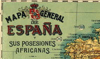 Old Map of Spain 1900  | Vintage Map Wall Art Print