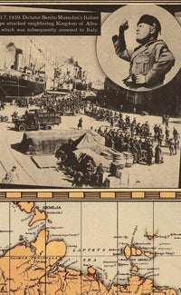 World War 2 History Chart 1939 Vintage Map WW2 | World Map Gift World Map Print | Vintage World Map | World Map Wall Art | Large Map Print