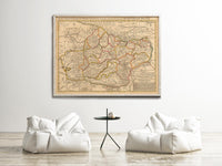 Old Map of Transylvania Romania 1708 Vintage Map | Vintage Map Wall Art Print