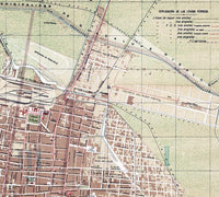 Old Map of Mexico City 1907 Vintage Map | Vintage Map Wall Art Print