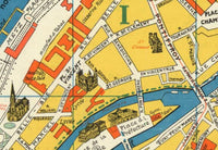 Old Map of Metz France 1936 Vintage Map | Vintage Map Wall Art Print