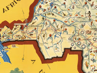 Old Map of Belgian Congo Congo Belge Central Africa 1949 | Vintage Map Wall Art Print