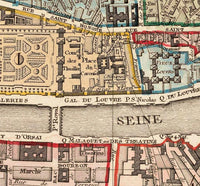 Old Map of Paris 1790 France Vintage Map | Vintage Map Wall Art Print