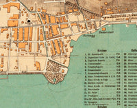 Old Map of Zurich Switzerland 1890 Vintage Map | Vintage Map Wall Art Print