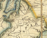 Old Map of New York and Environs 1811  | Vintage Map Wall Art Print