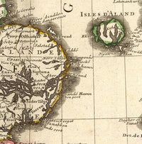Old Map of Sweden and Norway 1706 Vintage Map | Vintage Map Wall Art Print