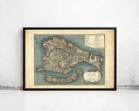 Old Map of Venice Italy 1764 Vintage Map | Vintage Map Wall Art Print
