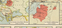 Old Map of Lithuania 1920 Vintage Map | Vintage Map Wall Art Print
