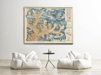 Old Map of Mount Everest Vintage Map | Vintage Map Wall Art Print