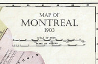 Old Map of Montreal Canada 1903 Vintage Map | Vintage Map Wall Art Print