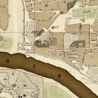 Old Map of Seville Sevilla Spain 1848 Vintage Map | Vintage Map Wall Art Print