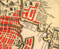 Old Map of Nagasaki 1750 Japan Vintage Map  | Vintage Map Wall Art Print
