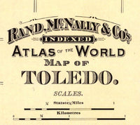 Old map of Toledo Ohio 1892 Vintage Map | Vintage Map Wall Art Print
