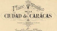 Old Map of Caracas Venezuela 1889  | Vintage Map Wall Art Print
