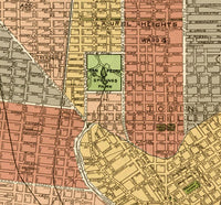 Old map of San Antonio Texas 1924  | Vintage Map Wall Art Print