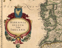 Vintage Map of Ireland 1640 Beautiful Old Map of Ireland  | Vintage Map Wall Art Print