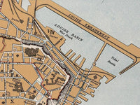 Old Map of Quebec City Canada 1915  | Vintage Map Wall Art Print