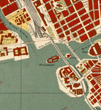 Old Map of Stockholm Sweden 1922 Vintage Map | Vintage Map Wall Art Print