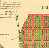 Old Map of Coos Bay Oregon 1906 Vintage Map | Vintage Map Wall Art Print