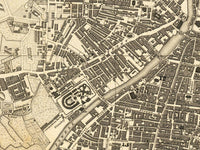 Old Map of Manchester City 1824 Vintage Map | Vintage Map Wall Art Print