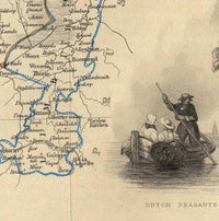 Vintage Map of The Netherlands Hollandia Holland 1851  | Vintage Map Wall Art Print
