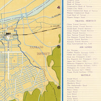 Old Map of Taipei Taiwan Touristic Guide Map | Vintage Map Wall Art Print