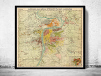 Old Map of Prague 1900 Czech Republic Vintage Map | Vintage Map Wall Art Print