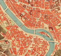 Old Map of Rome Italy 1910 Vintage Map | Vintage Map Wall Art Print