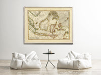 Old Map of Indonesia 1771  | Vintage Map Wall Art Print