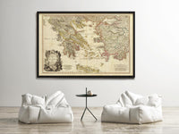 Old Map of Greece 1791 Vintage map  | Vintage Map Wall Art Print