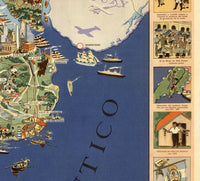 Old Map Argentina 1936 The Promised Land Vintage Map | Vintage Map Wall Art Print