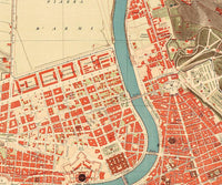 Old Map of Rome Italy 1910 (4 pieces)  | Vintage Map Wall Art Print