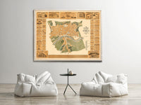 Old Map of Murcia Spain 1882 Vintage map | Vintage Map Wall Art Print