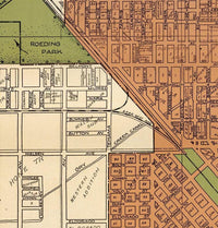 Old Map of Fresno California 1920 Vintage Map | Vintage Map Wall Art Print