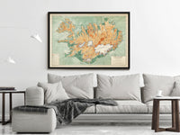 Old Map of Iceland Islandia 1928 Vintage Map of Iceland  | Vintage Map Wall Art Print