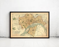 Old Map of Richmond Virginia 1876 Vintage Map | Vintage Map Wall Art Print