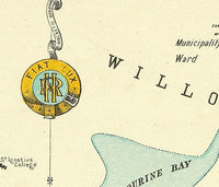 Old Map of Hunters Hill 1890 Australia Vintage Map | Vintage Map Wall Art Print