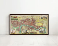 Old Map of London Map 1800 Vintage Map of London | Vintage Map Wall Art Print