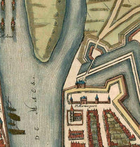 Old Map of Maastricht Netherlands 1657  | Vintage Map Wall Art Print