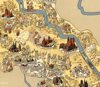 Old Vintage Map of Germany Tourism Guide 1941 Vintage Map | Vintage Map Wall Art Print