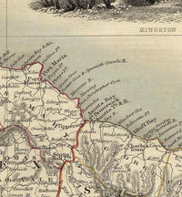 Old Map of Jamaica 1851 Vintage Map | Vintage Map Wall Art Print